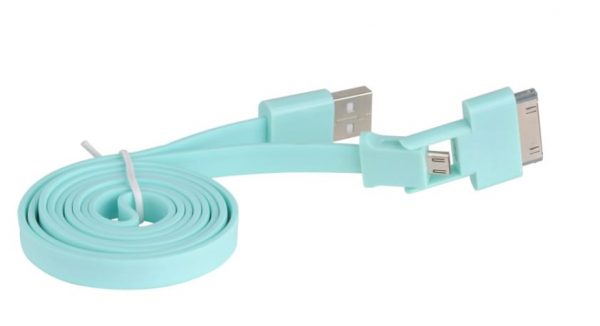 CABLE 3GO USB A MICRO USB Y APPLE 30 PIN PLANO CEL