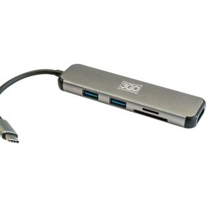 HUB 3GO USB 3.0 USB-C 2P USB-A + CR + HDMI