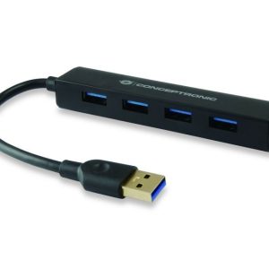 HUB USB 3.0 CONCEPTRONIC 4 PUERTOS MINI HUB POCKET