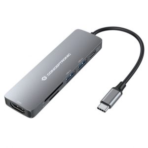 ADAPTADOR CONCEPTRONIC USB-C 6EN1 LECTOR SD