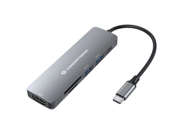 ADAPTADOR CONCEPTRONIC USB-C 6EN1 LECTOR SD