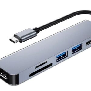 HUB USB 3.0 TYPE-C 3P USB-A + CR + HDMI 4K 3GO