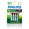 PILAS PHILIPS RECARGABLE R03B4A70 AAA 950MAH PACK4