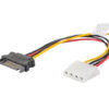 Cable alimentacion lanberg molex hembra -  sata macho 15cm