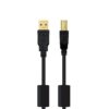 Cable impresora ferrita nanocable usb - a a usb - b 2m negro macho a macho