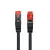 Cable red lanberg latiguillo cat.6 s - ftp lszh cu 0.5m negro fluke passed