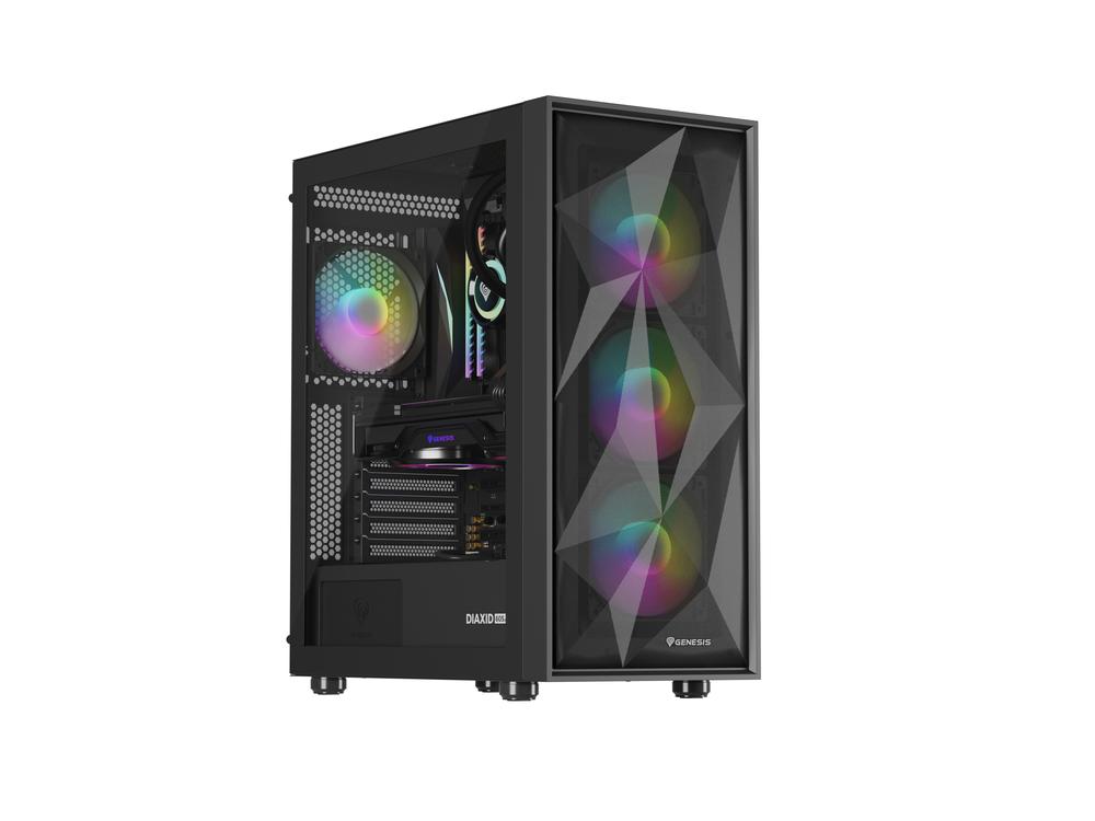 Caja ordenador gaming genesis diaxid 605 argb atx cristal templado negra DSP0000029833 2