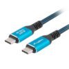Cable usb tipo c 4.0 lanberg - macho -  macho 240w - 8k - 60hz - 1m - azul