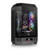 Caja ordenador gaming thermaltake the tower t300 matx cristal templado negra