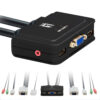 Conmutador kvm leven one kvm - 0223 vga usb para 2 cpu